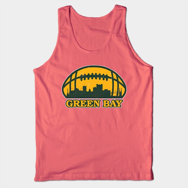 Green Bay Football Skyline Tank Top by darklordpug